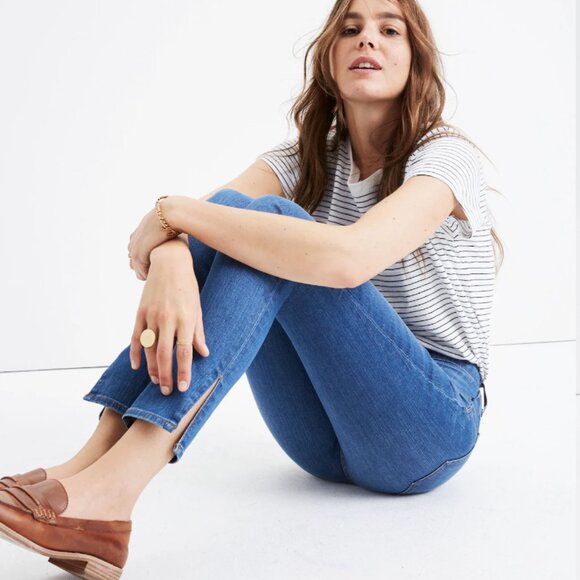 Madewell 9" High-Rise Skinny Jeans - Bonita Wash Side-Slit, Slim Fit, Size 27 - Picture 1 of 8